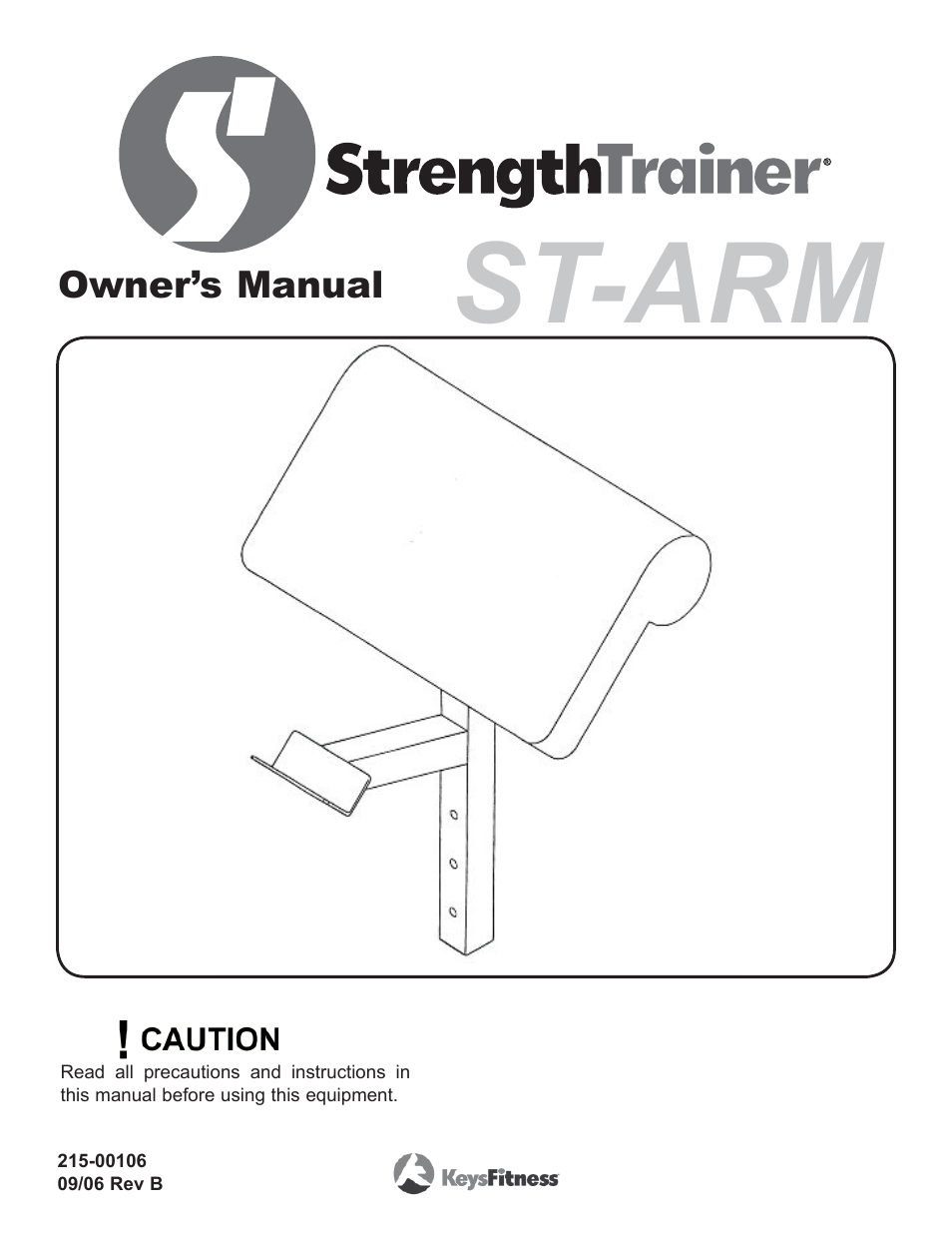 Keys Fitness StrenghtTrainer ST-ARM User Manual | 8 pages