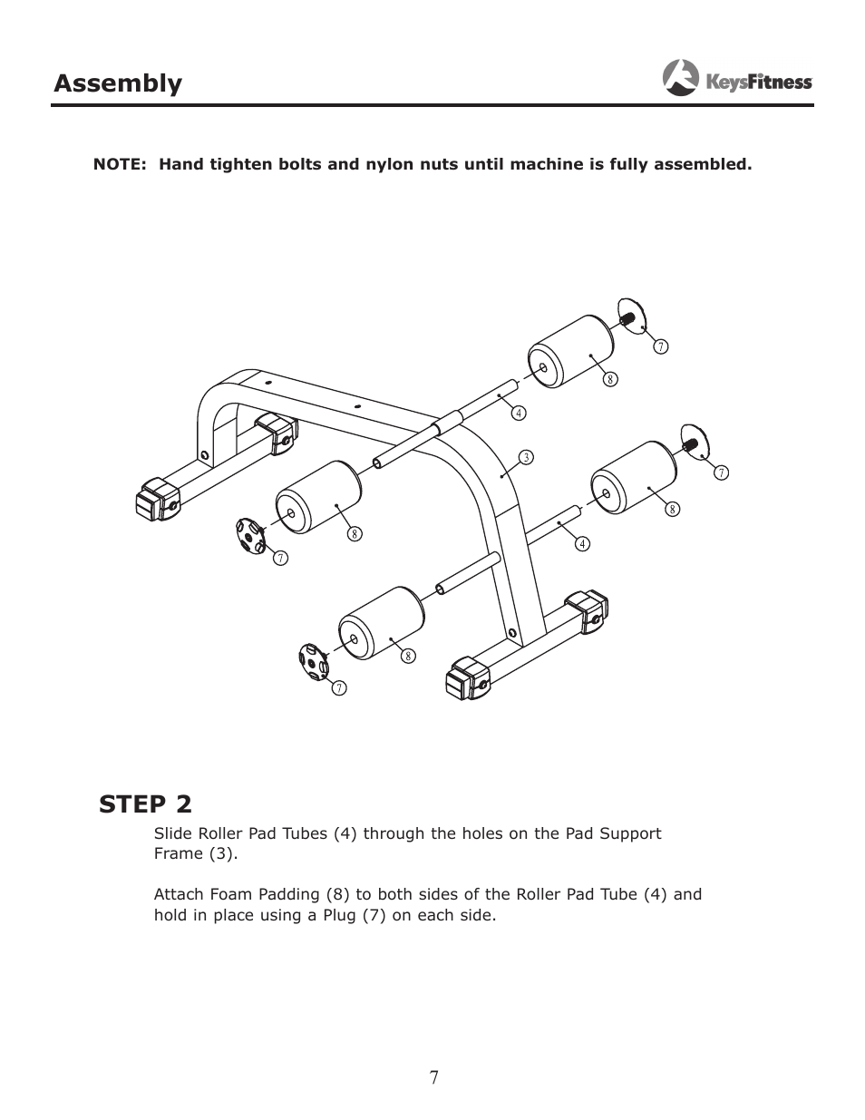 Step 2, Assembly | Keys Fitness AbdominAl CrunCh KF-AC User Manual | Page 7 / 12