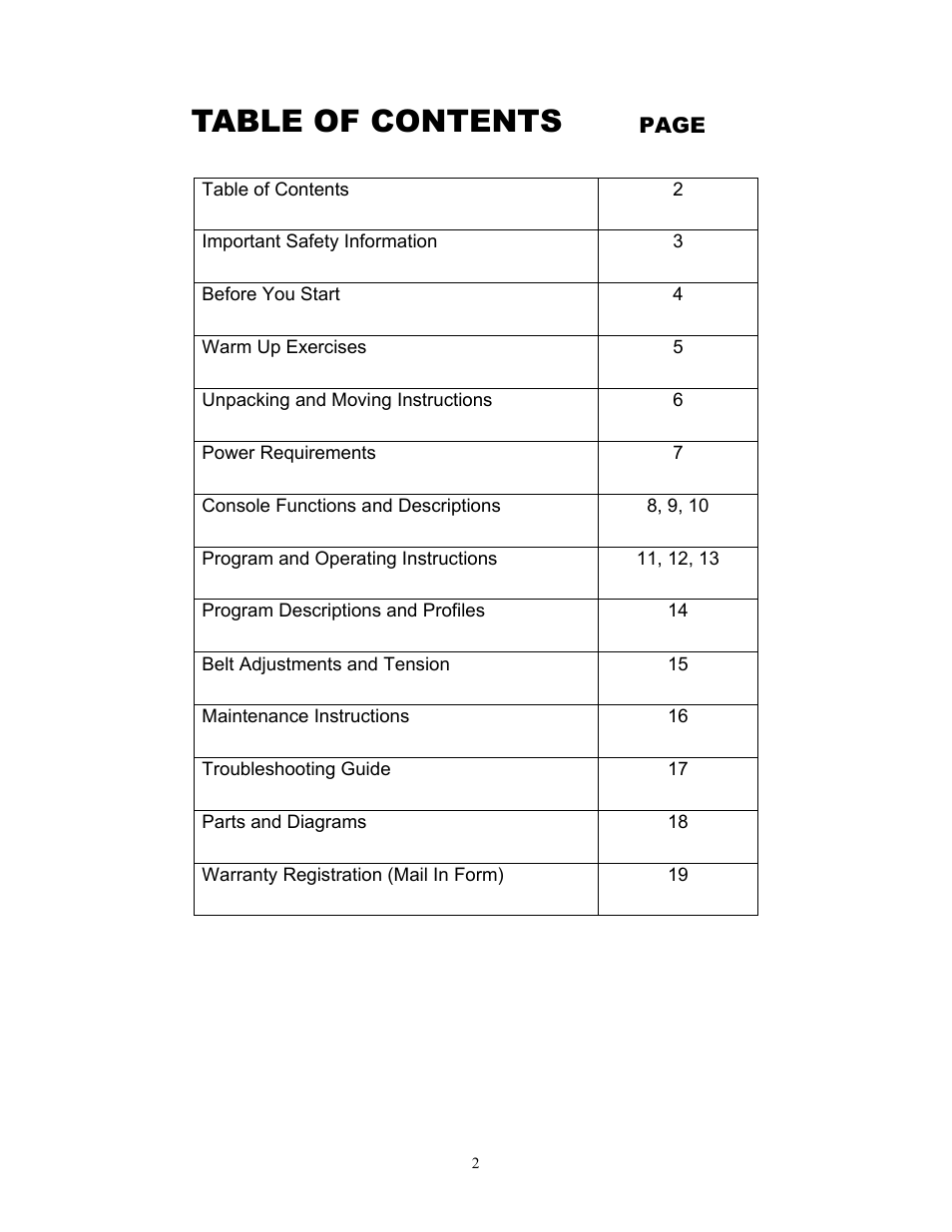 Keys Fitness Alliance 880HR User Manual | Page 2 / 19