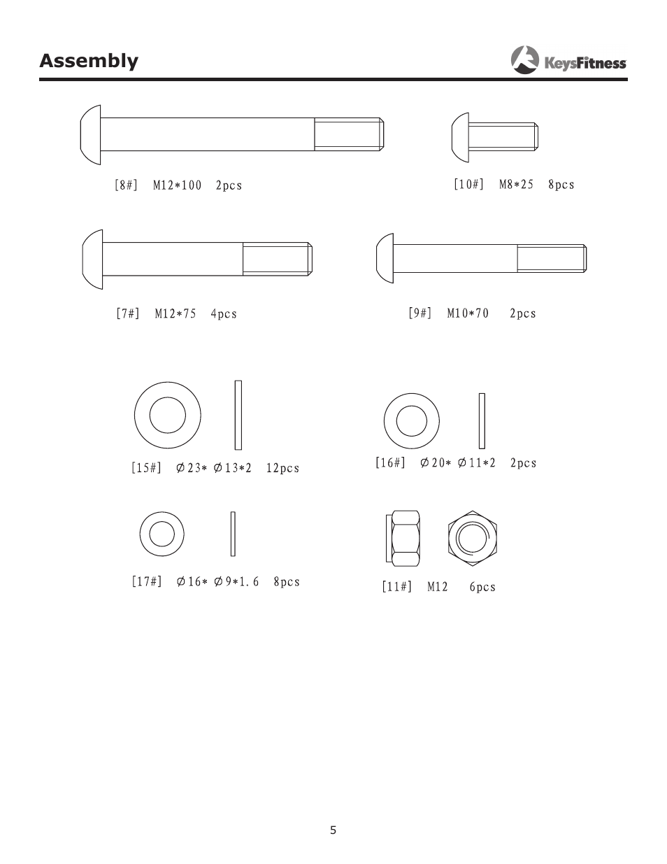 Assembly | Keys Fitness KF-PTO User Manual | Page 5 / 11