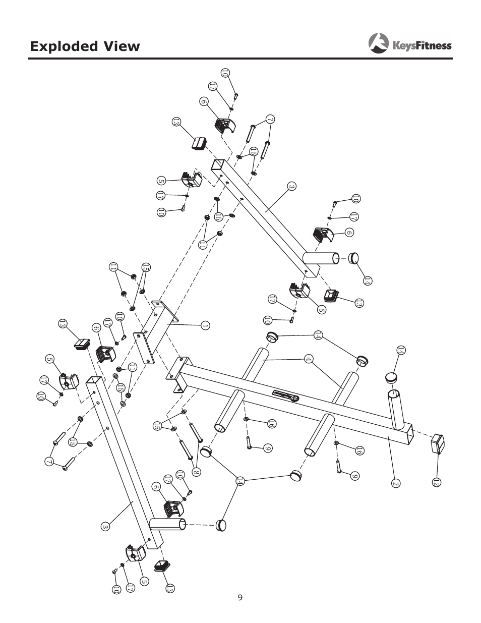 Exploded view | Keys Fitness KF-PTO User Manual | Page 9 / 11