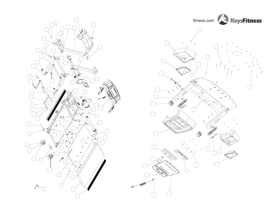 Exploded view | Keys Fitness KF-T2-0 User Manual | Page 33 / 36