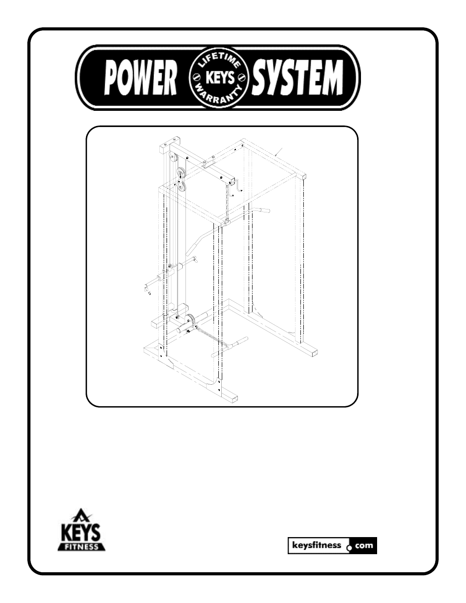 Keys Fitness Power Cage Lat Attachment KPS-PCL User Manual | 12 pages