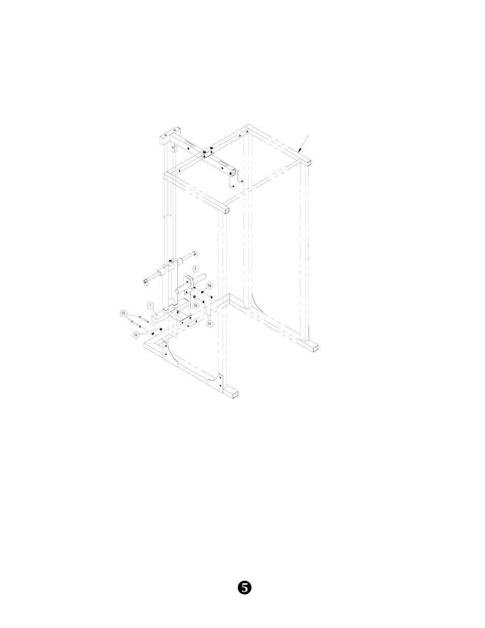 Assembly, Step 4 | Keys Fitness Power Cage Lat Attachment KPS-PCL User Manual | Page 7 / 12