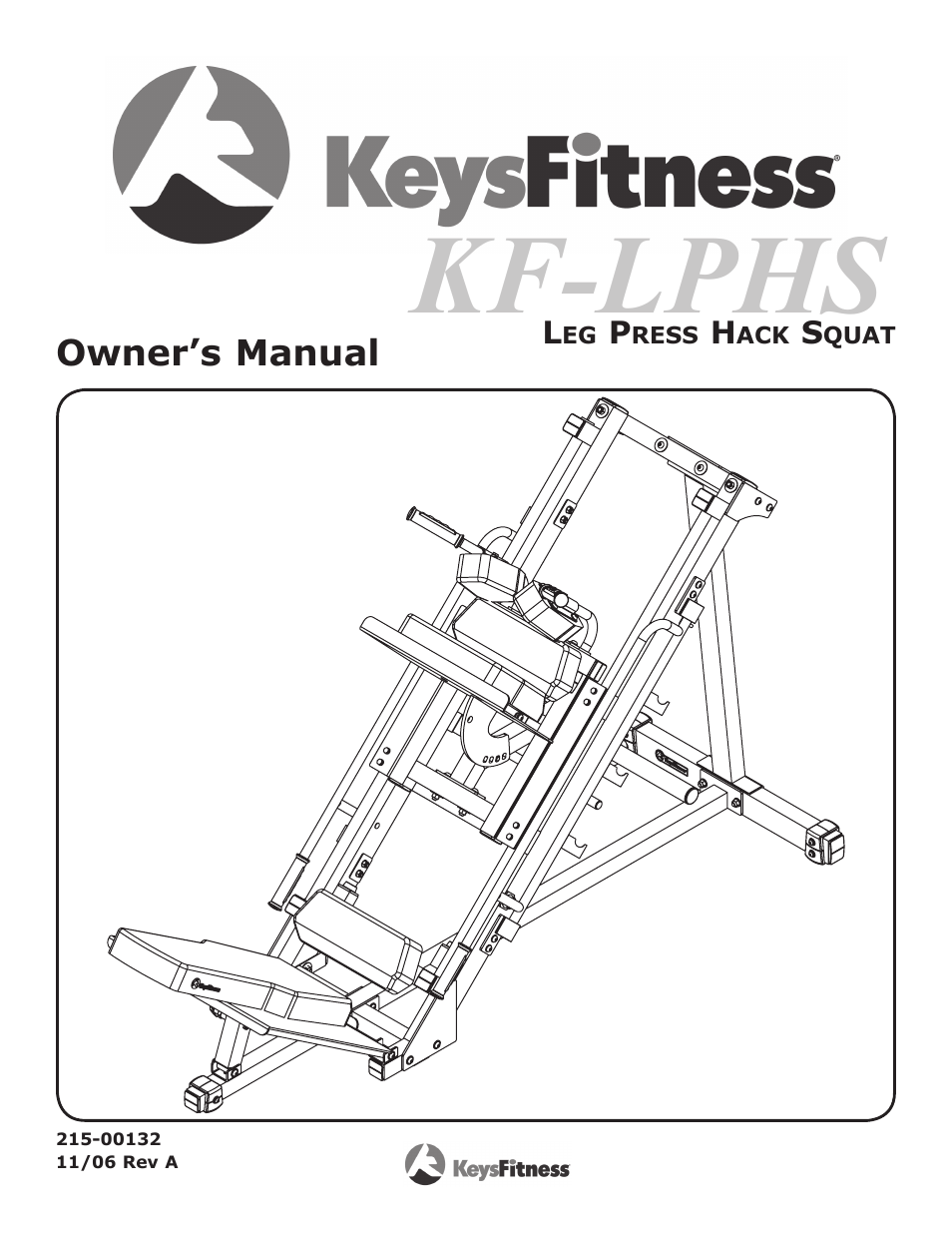 Keys Fitness Leg Press Hack Squat KF-LPHS User Manual | 14 pages