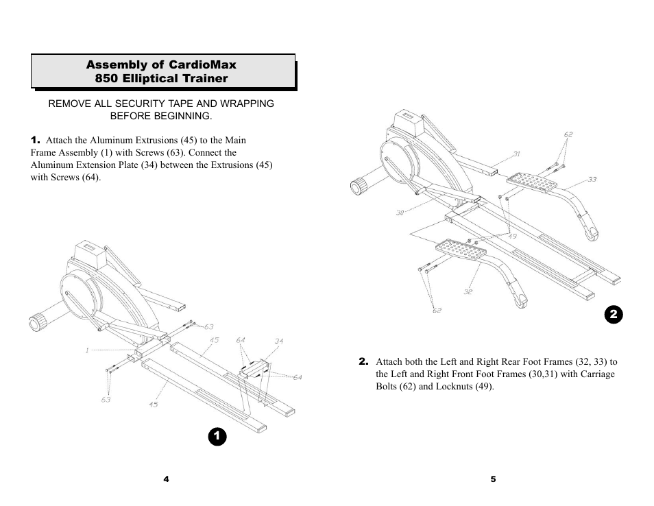 Keys Fitness CM850EL User Manual | Page 4 / 12