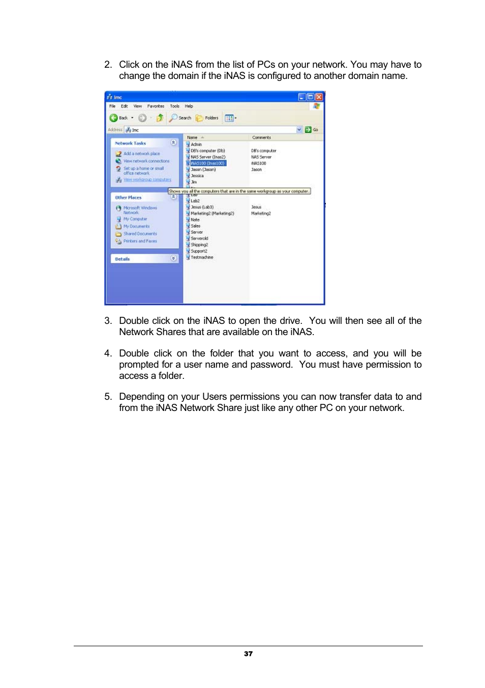 Kanguru Solutions iNAS-100 User Manual | Page 37 / 59