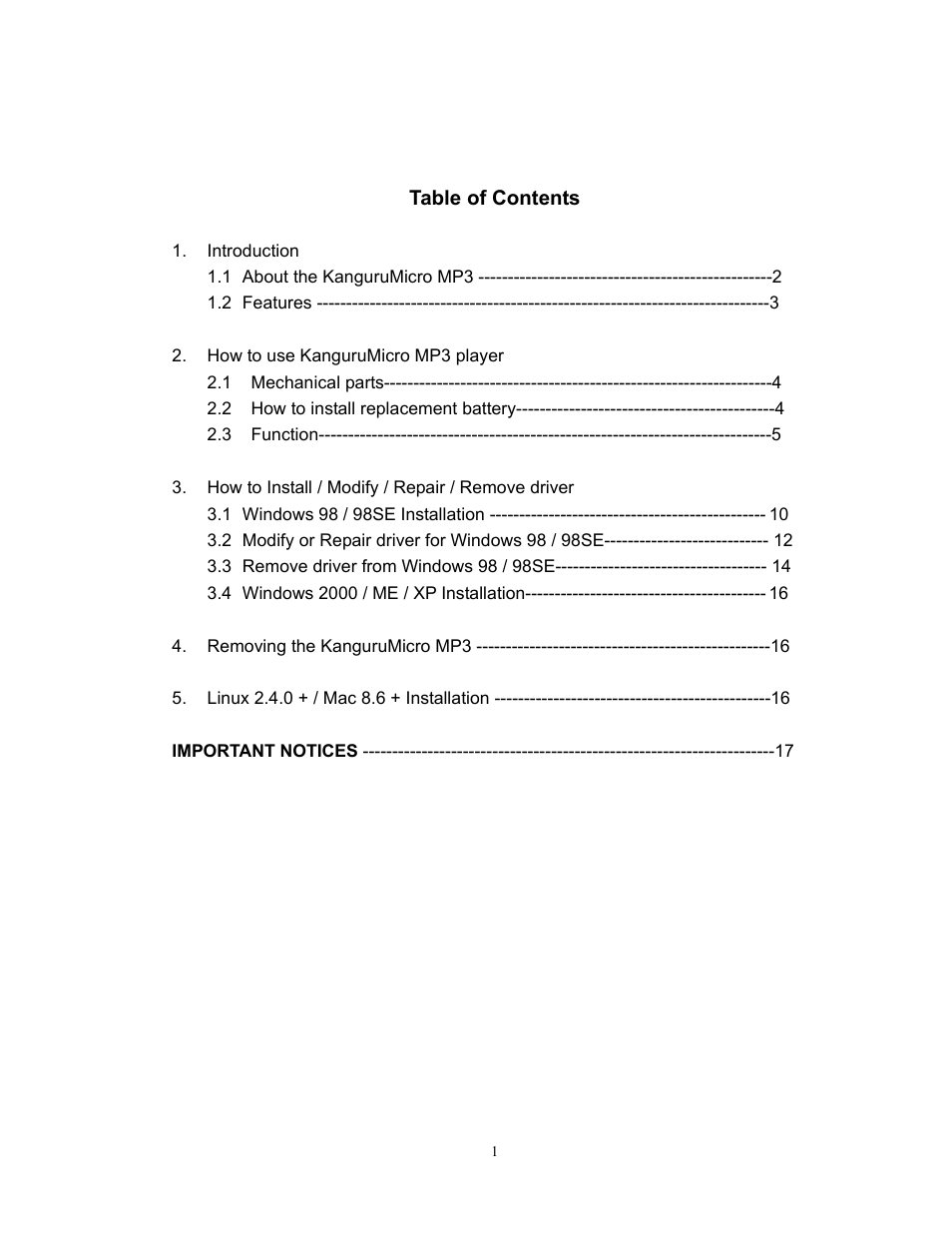 Kanguru Solutions mp3 player and usb flash drive User Manual | Page 2 / 19