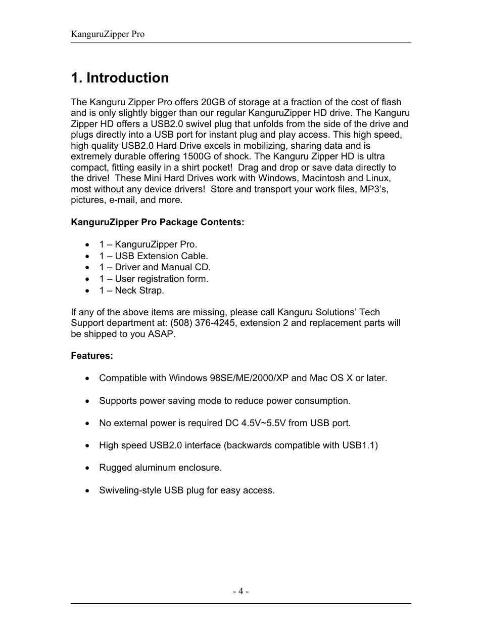 Introduction | Kanguru Solutions Pro User Manual | Page 4 / 7