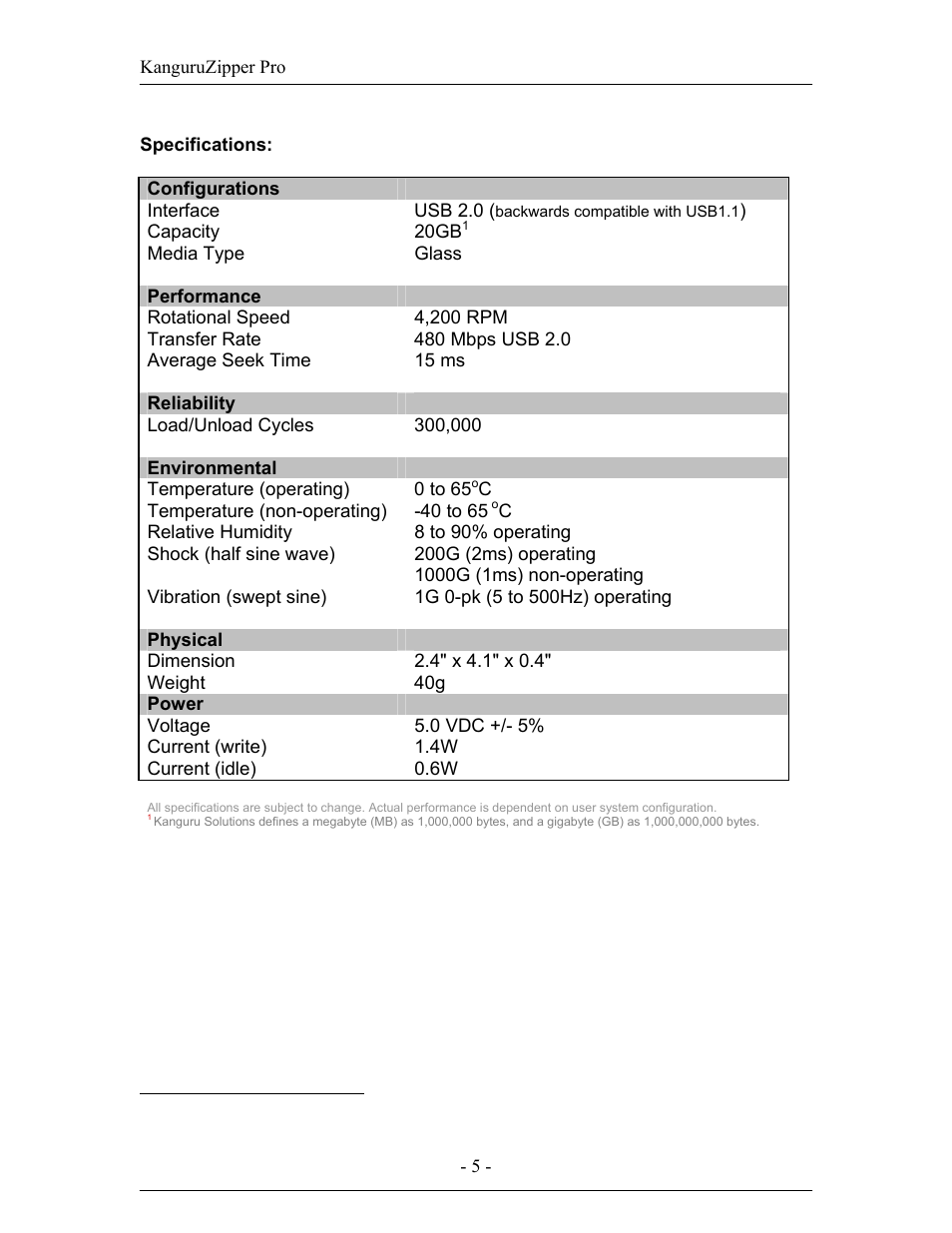 Kanguru Solutions Pro User Manual | Page 5 / 7