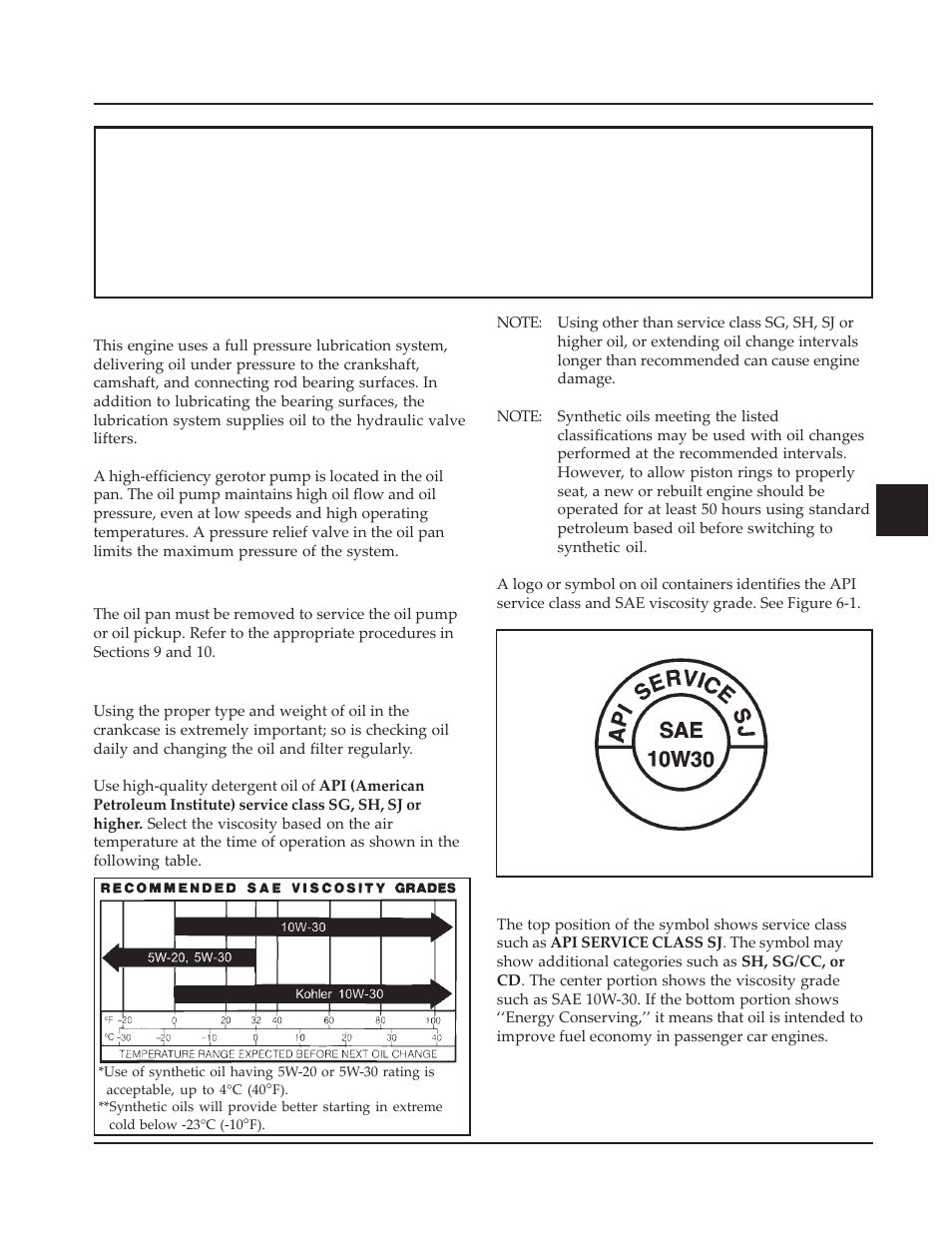 Section 6 lubrication system | Kohler Command CV730 User Manual | Page 109 / 217