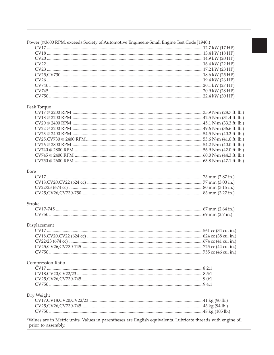 Kohler Command CV730 User Manual | Page 11 / 217