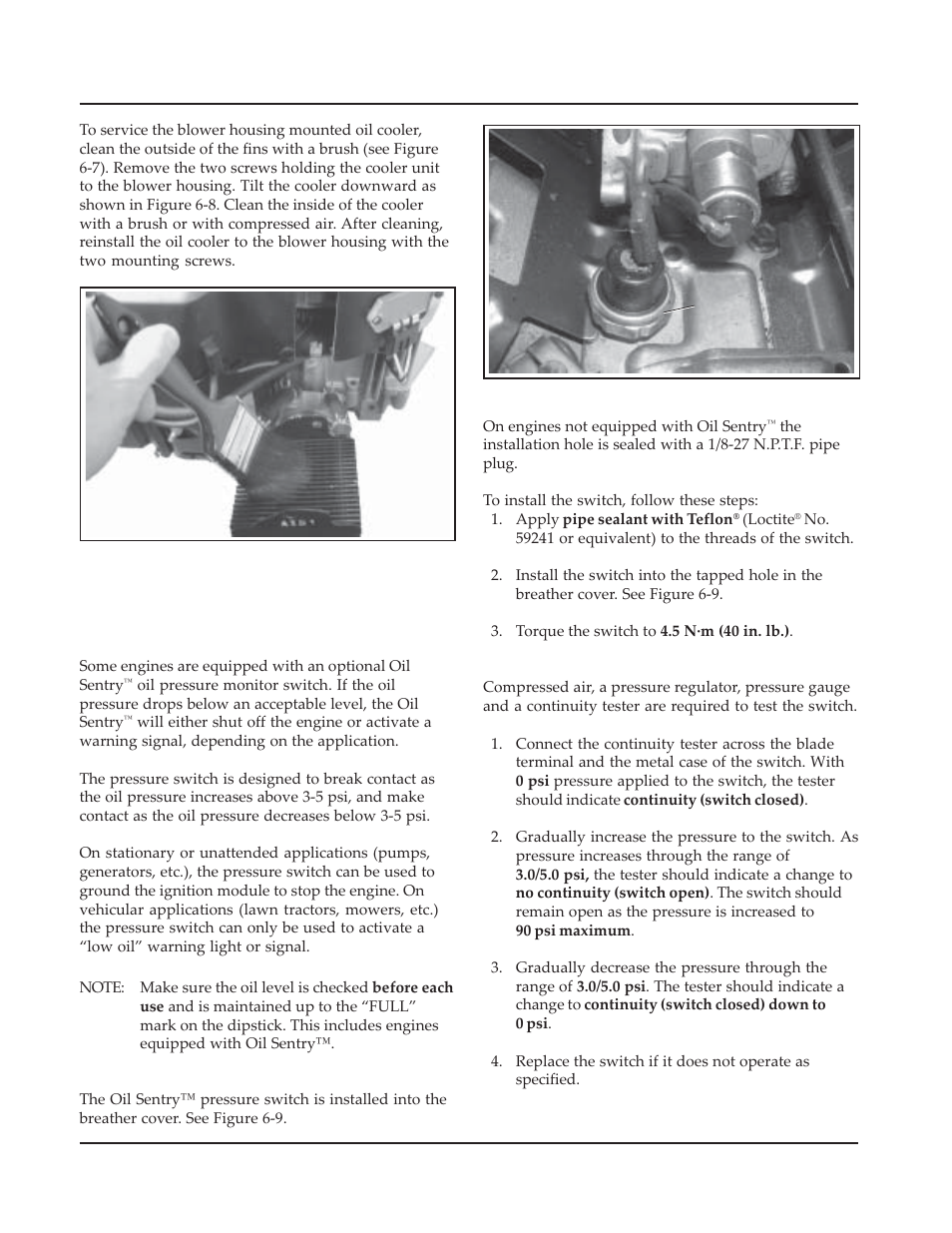 Oil sentry | Kohler Command CV730 User Manual | Page 112 / 217