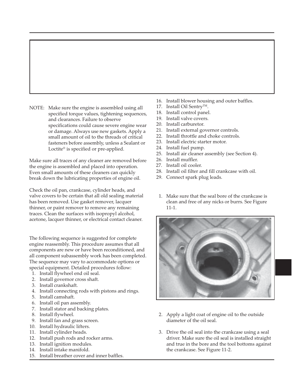 Section 11 reassembly | Kohler Command CV730 User Manual | Page 188 / 217