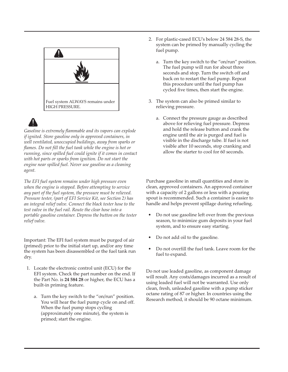 Warning, Description | Kohler Command CV730 User Manual | Page 69 / 217