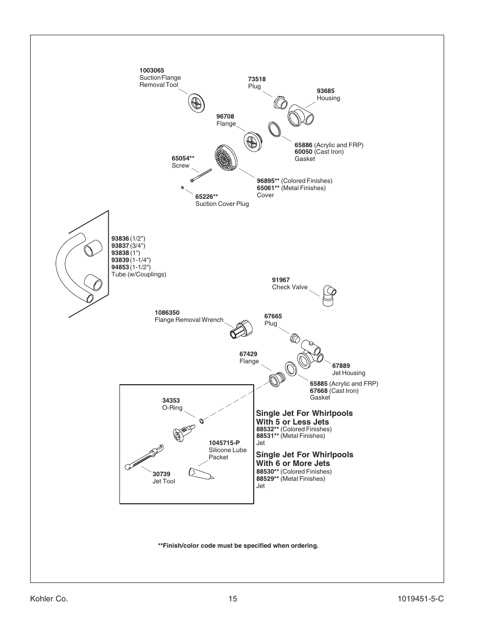 Kohler Bath Whirlpool with Neckjets K-865 User Manual | Page 15 / 56