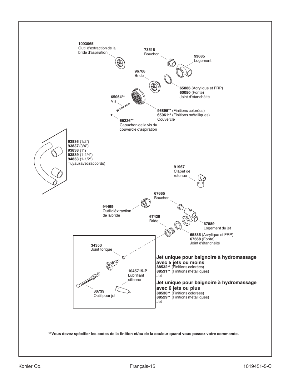 Kohler Bath Whirlpool with Neckjets K-865 User Manual | Page 33 / 56