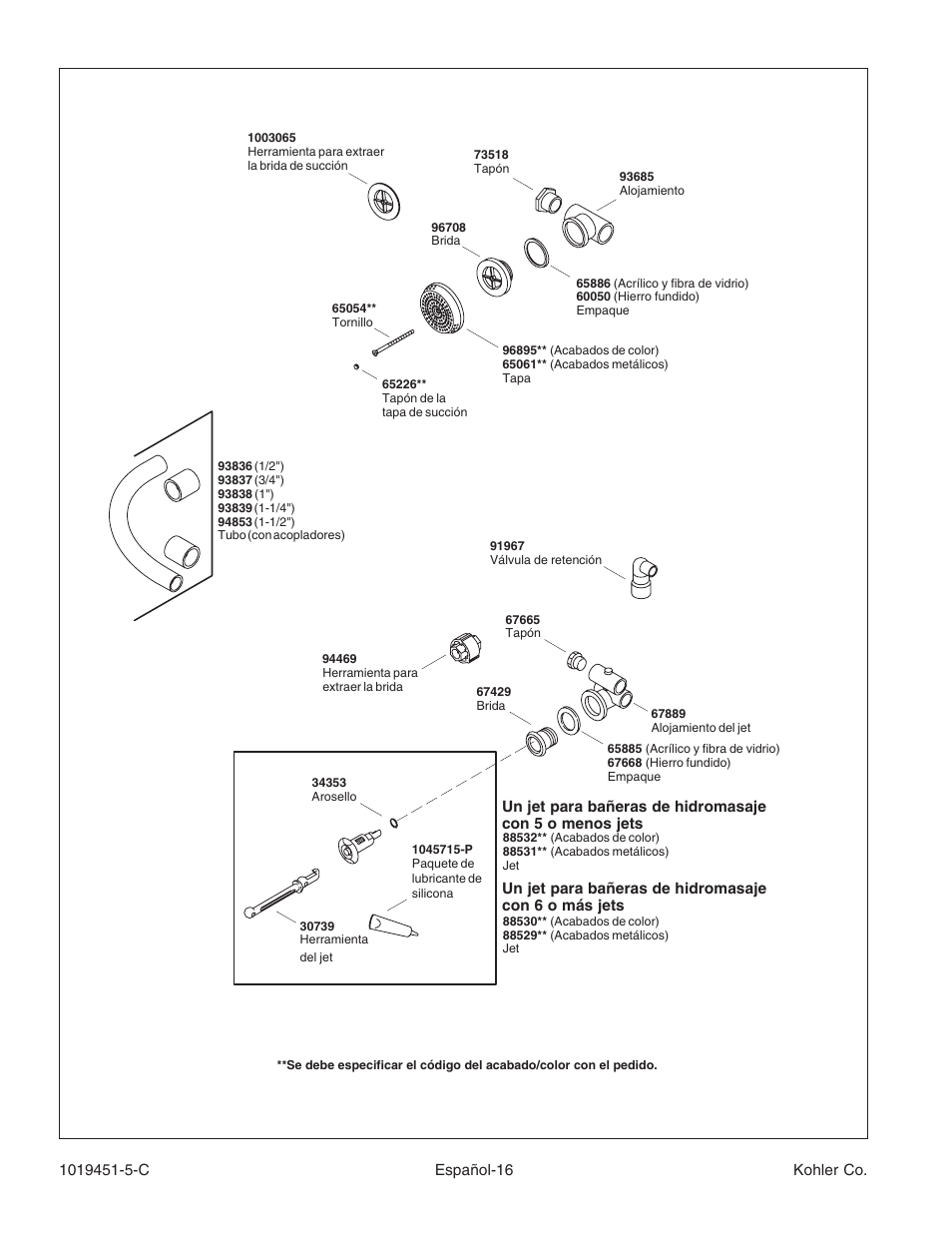 Kohler Bath Whirlpool with Neckjets K-865 User Manual | Page 52 / 56