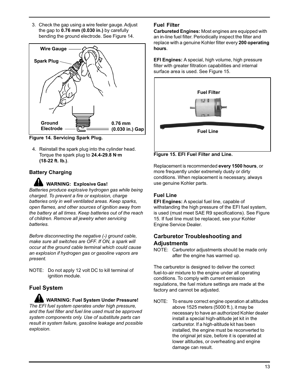 Kohler CH18-26 User Manual | Page 13 / 19