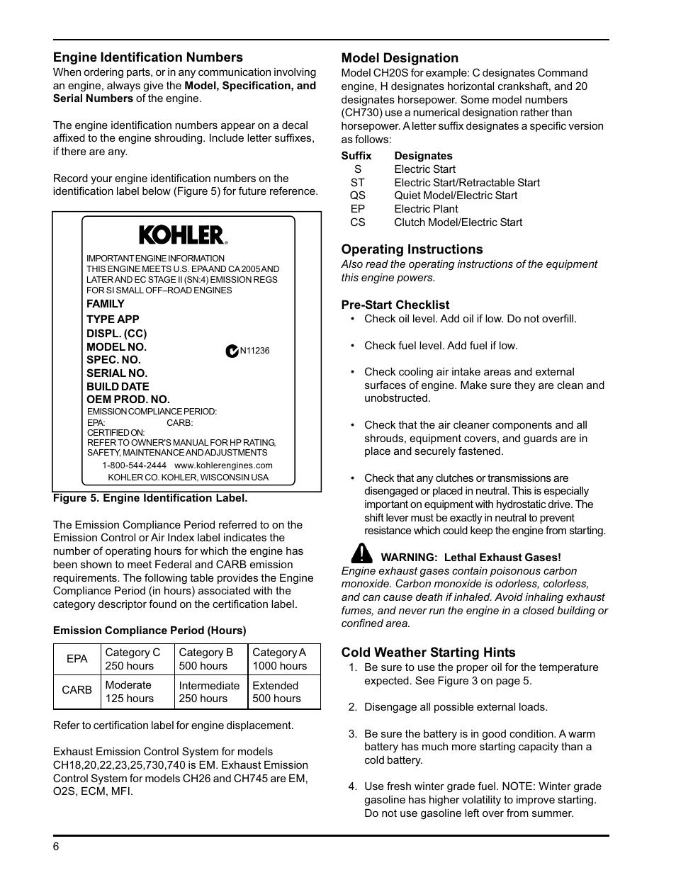 Kohler CH18-26 User Manual | Page 6 / 19