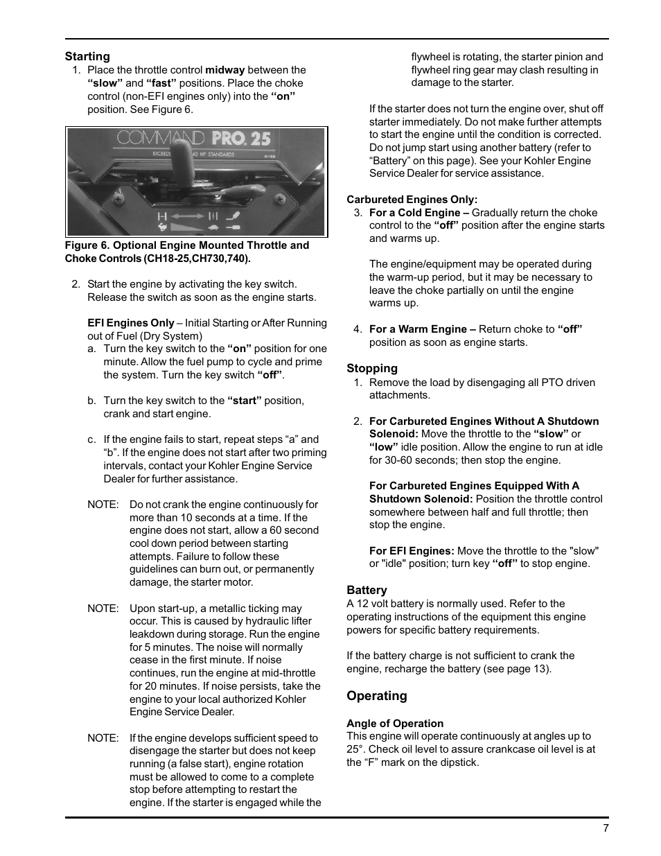 Kohler CH18-26 User Manual | Page 7 / 19