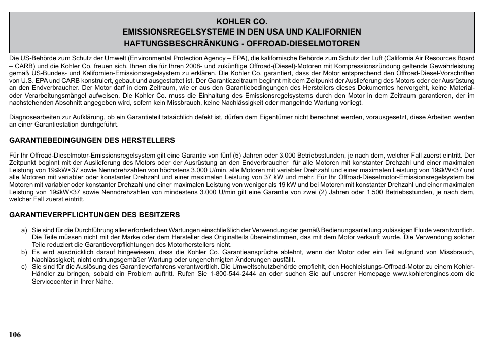 Kohler KD477-2 User Manual | Page 106 / 120