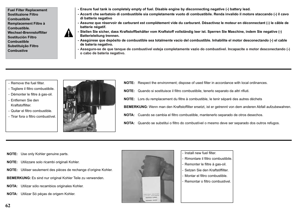 Kohler KD477-2 User Manual | Page 62 / 120