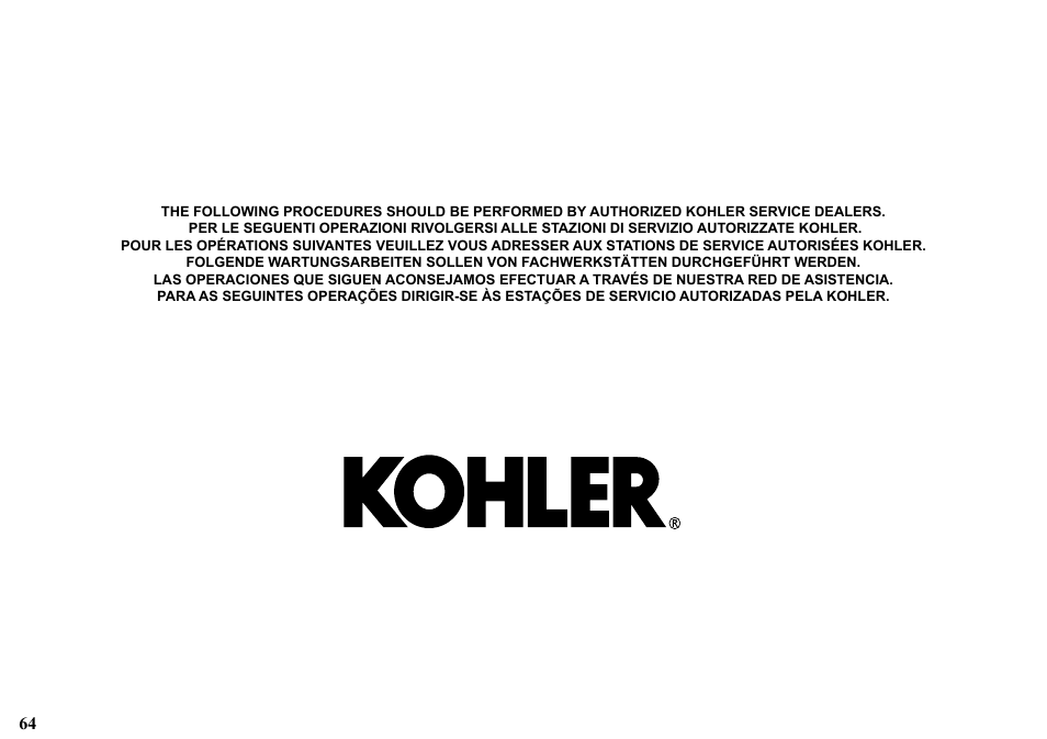 Kohler KD477-2 User Manual | Page 64 / 120