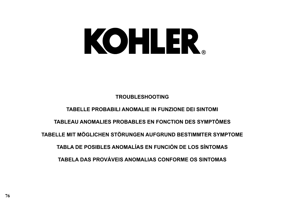 Kohler KD477-2 User Manual | Page 76 / 120