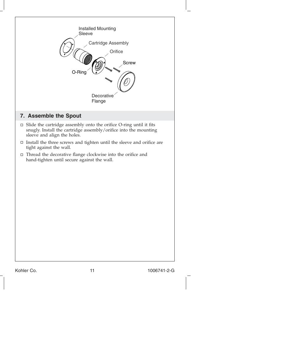 Kohler Wall/Ceiling Mount Faucet K-922/K-923 User Manual | Page 11 / 36