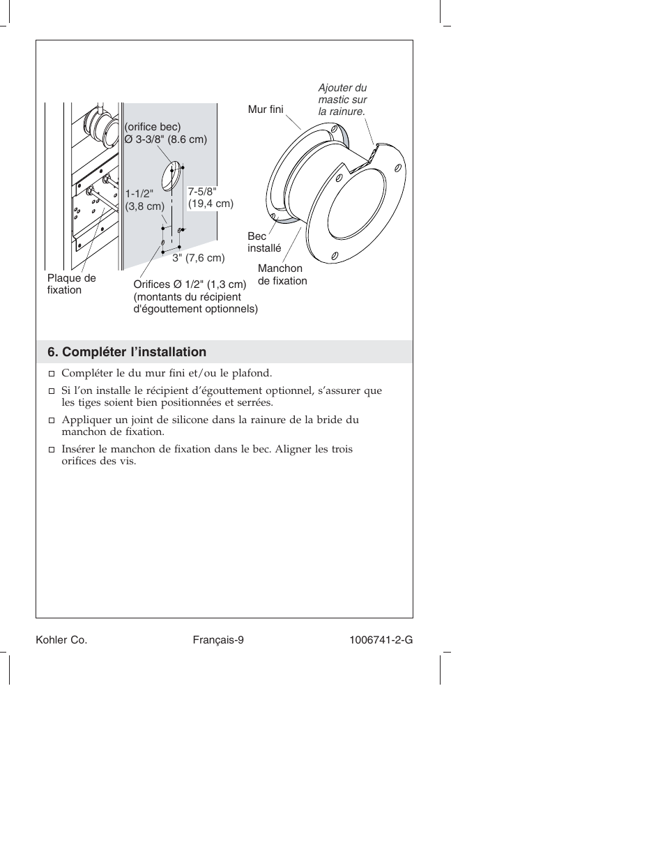 Kohler Wall/Ceiling Mount Faucet K-922/K-923 User Manual | Page 21 / 36