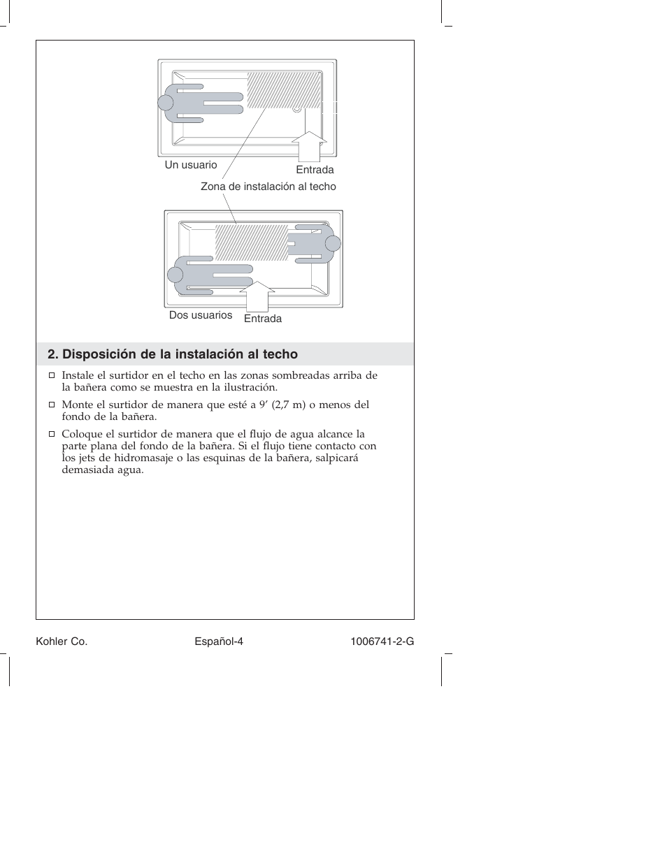 Kohler Wall/Ceiling Mount Faucet K-922/K-923 User Manual | Page 27 / 36