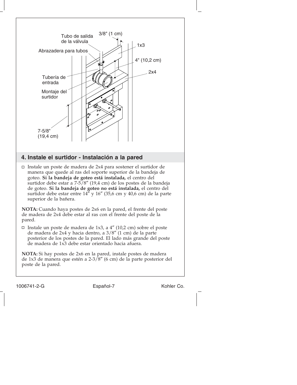 Kohler Wall/Ceiling Mount Faucet K-922/K-923 User Manual | Page 30 / 36