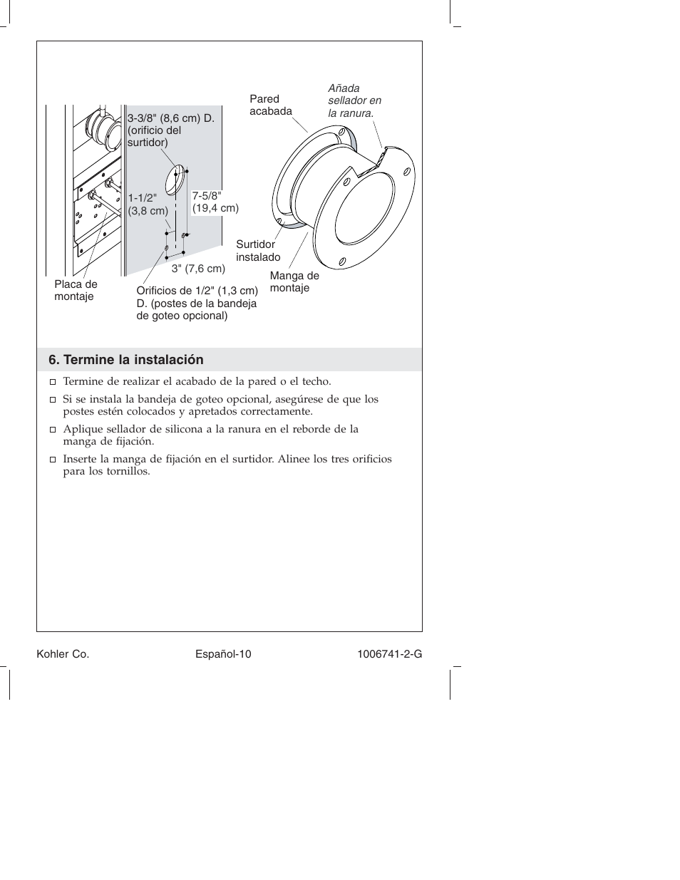 Kohler Wall/Ceiling Mount Faucet K-922/K-923 User Manual | Page 33 / 36