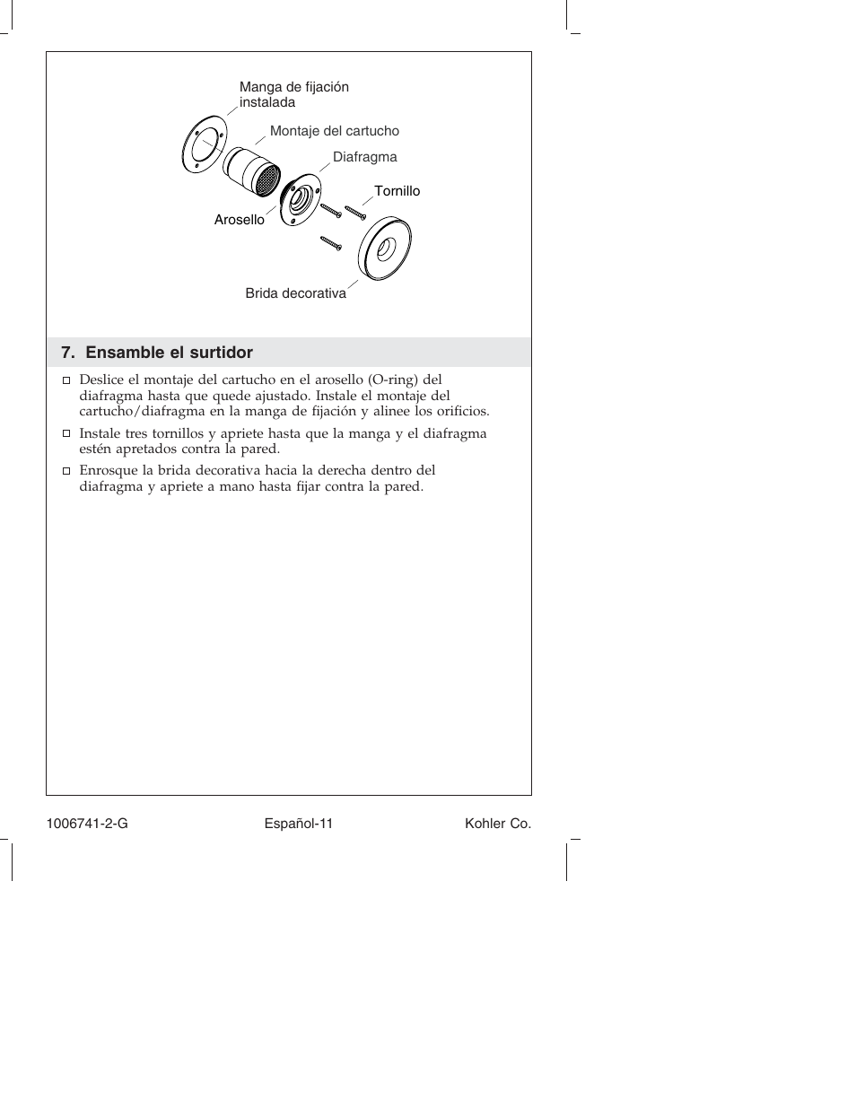 Kohler Wall/Ceiling Mount Faucet K-922/K-923 User Manual | Page 34 / 36