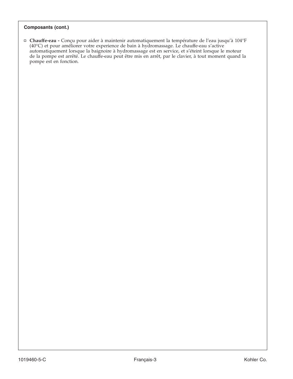 Kohler Bath Whirlpool K-812-H2 User Manual | Page 18 / 48