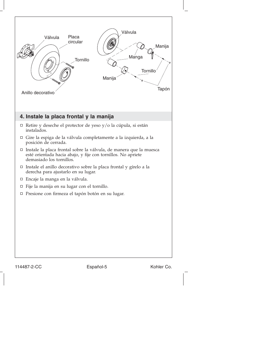 Kohler Single-Control Bath and Shower Trim KT6908 User Manual | Page 16 / 20