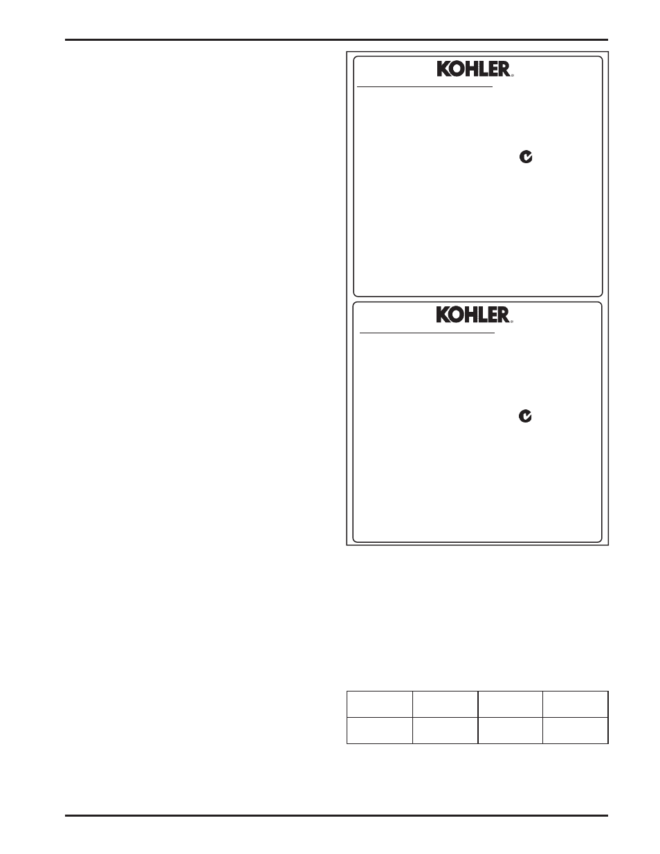 Engine identification numbers | Kohler Courage SV600 User Manual | Page 5 / 16