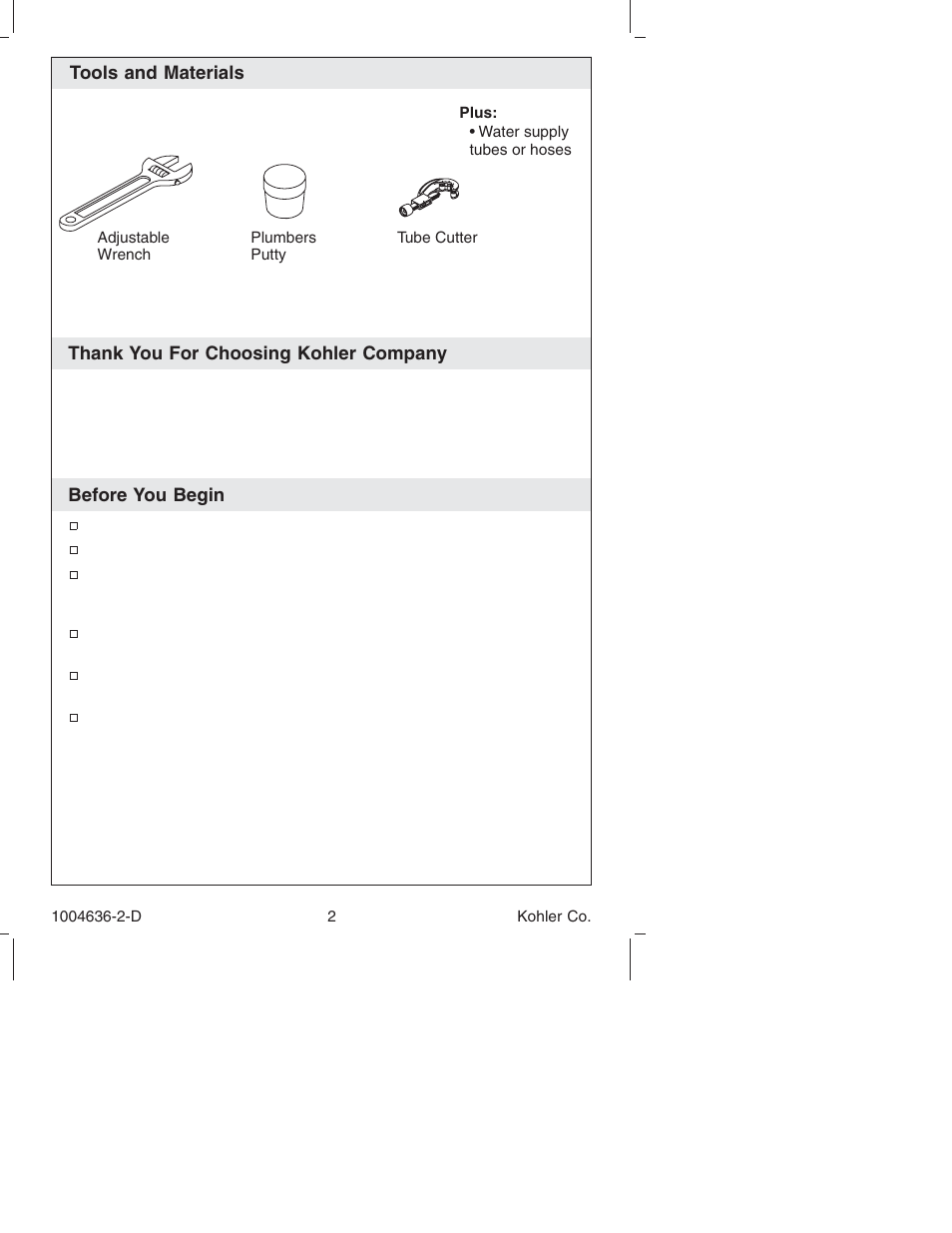 Kohler K-16111 User Manual | Page 2 / 24