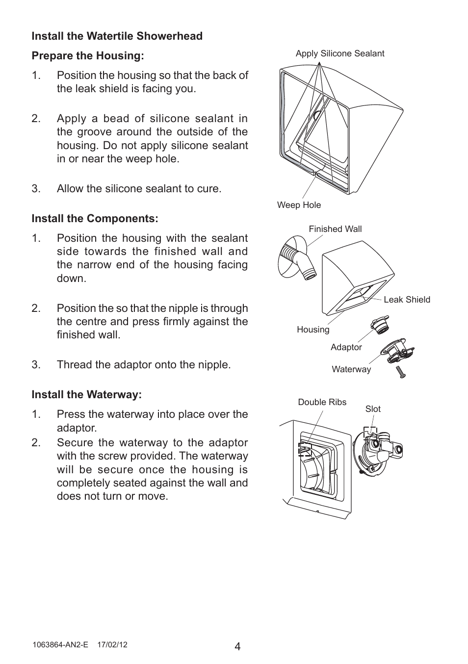 Kohler Waterlite showerhead 8023A User Manual | Page 4 / 7