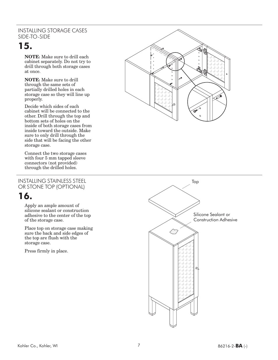 Kohler Tellieur 86216 2 BA User Manual | Page 7 / 8