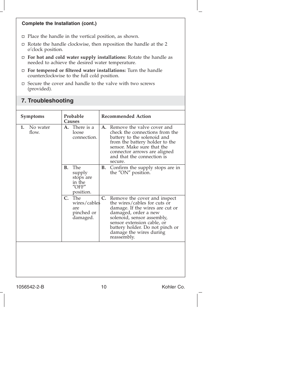Kohler K-10103 User Manual | Page 10 / 44