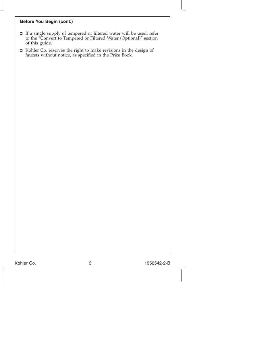 Kohler K-10103 User Manual | Page 3 / 44