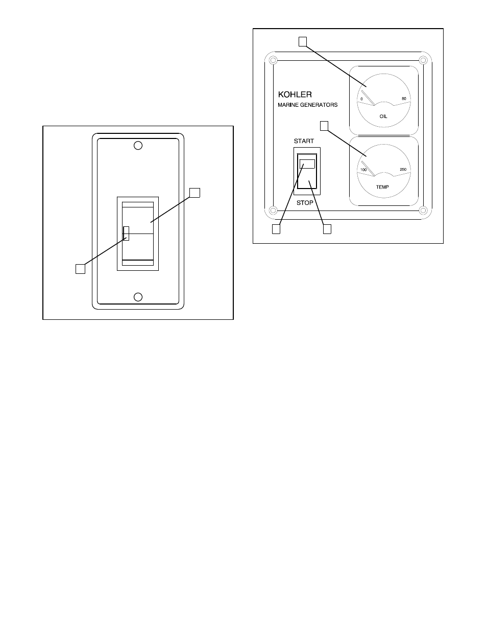 Remote panels (optional), Remote start panel, Remote start and two-meter panel kit | Kohler 3.5CFZ User Manual | Page 27 / 81