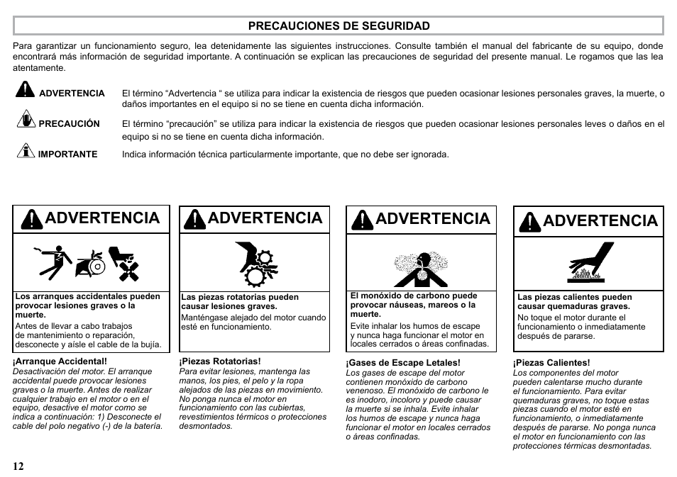 Advertencia | Kohler KDW1003 User Manual | Page 12 / 152