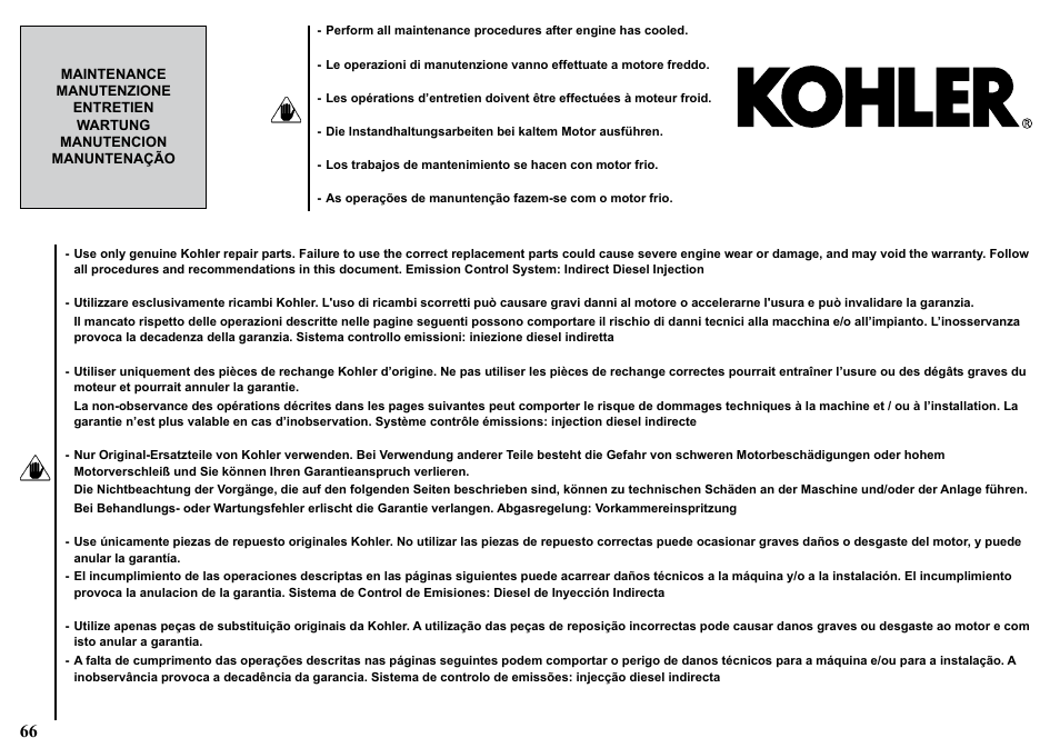 Kohler KDW1003 User Manual | Page 66 / 152