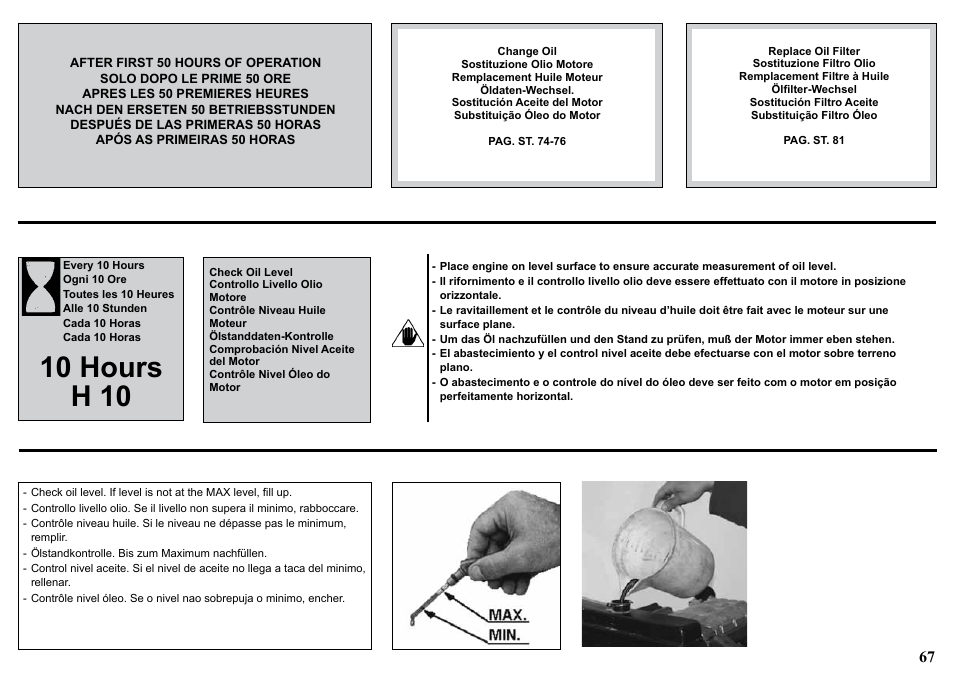 10 hours h 10 | Kohler KDW1003 User Manual | Page 67 / 152