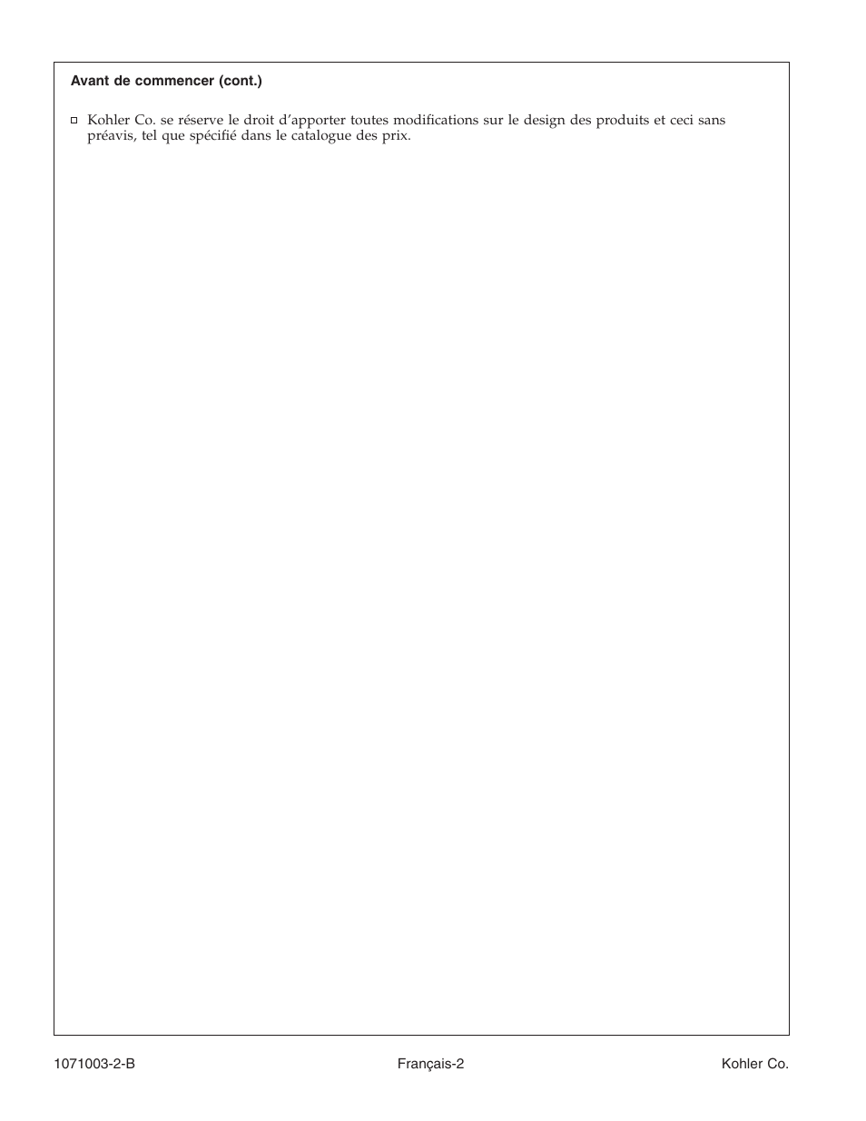Kohler 1071003-2-B User Manual | Page 10 / 28
