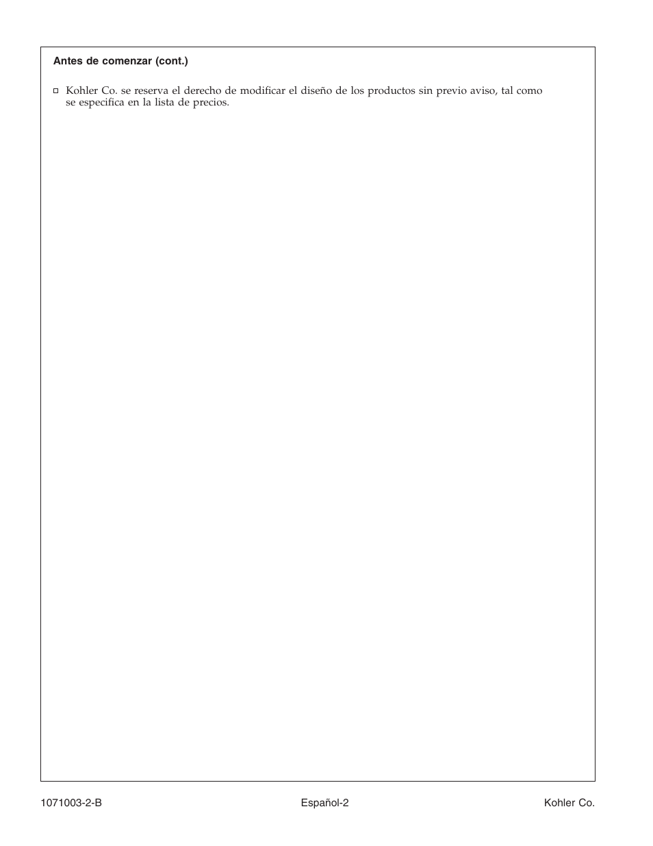 Kohler 1071003-2-B User Manual | Page 18 / 28