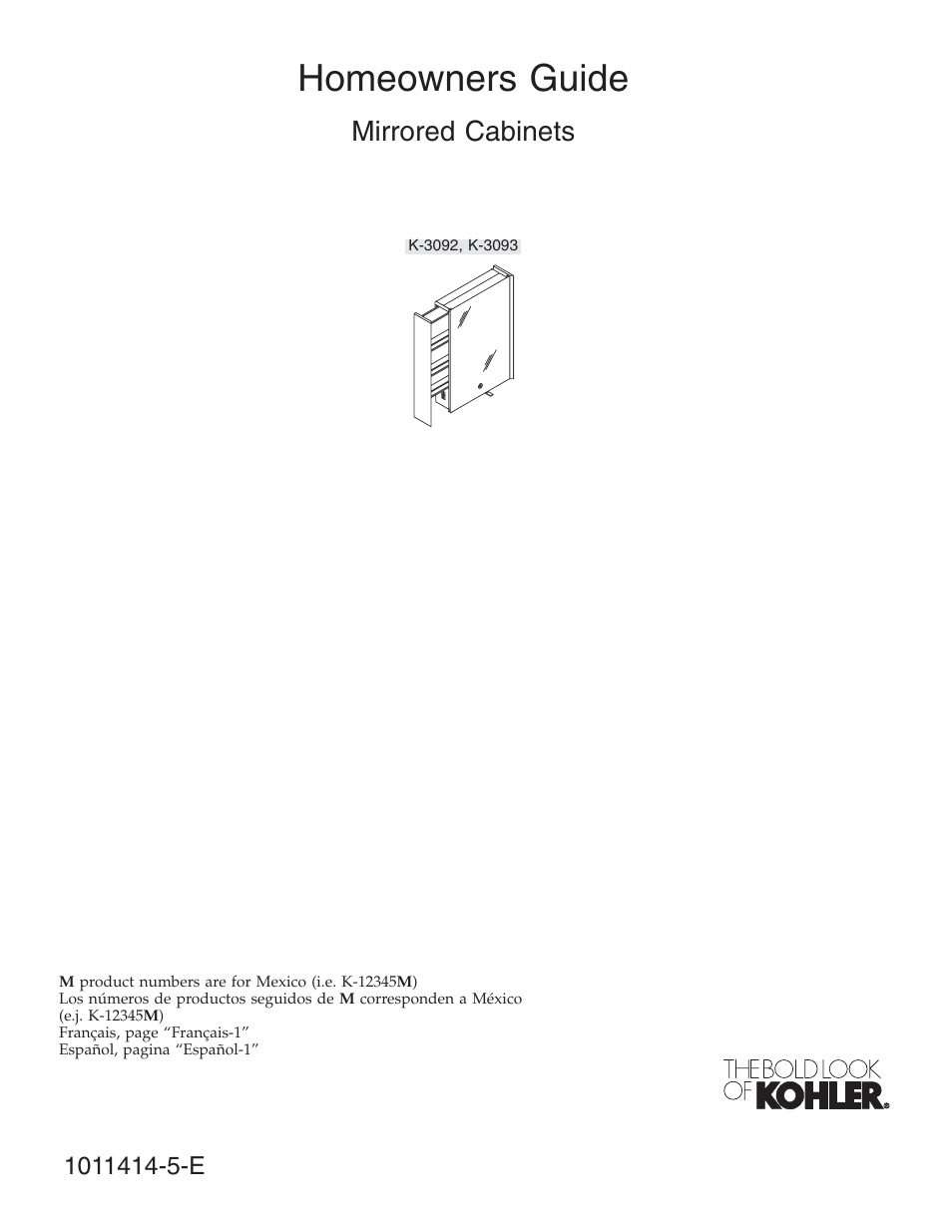 Kohler K-3093 User Manual | 20 pages